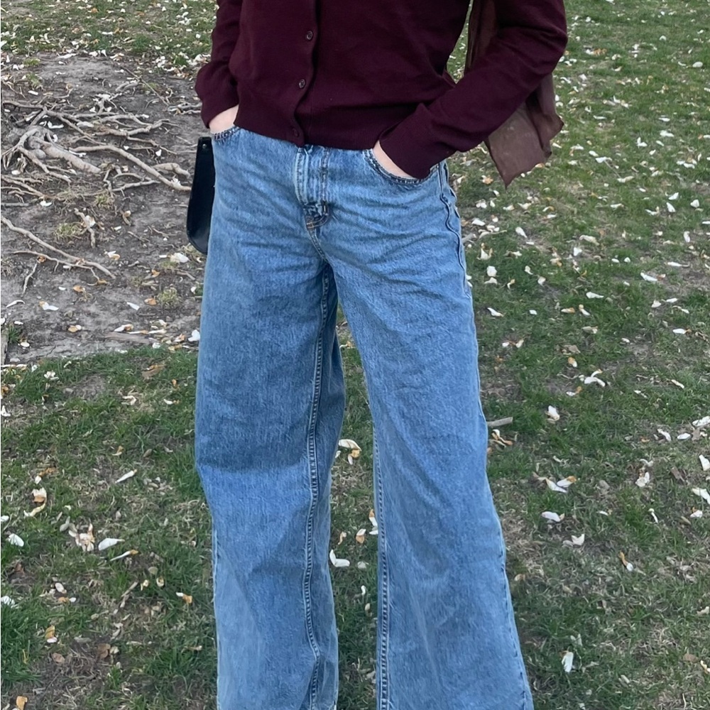H&M Blue Wide Leg Jeans